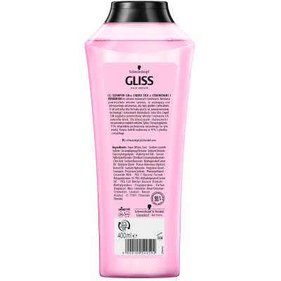 Gliss Kur Liquid Silk Gloss, szampon do włosów, 400ml