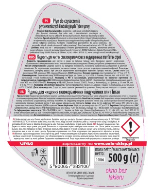 Tytan, płyn do czyszczenia płyt ceramicznych, spray 500g