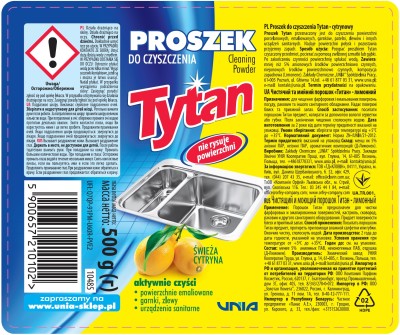 Tytan Cytryna, proszek do czyszczenia, 500g