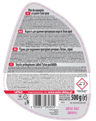 Tytan, płyn do usuwania przypaleń, spray 500g