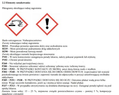 Oro, IP588,  preparat do usuwania osadów poremontowych, cementowych, 1l