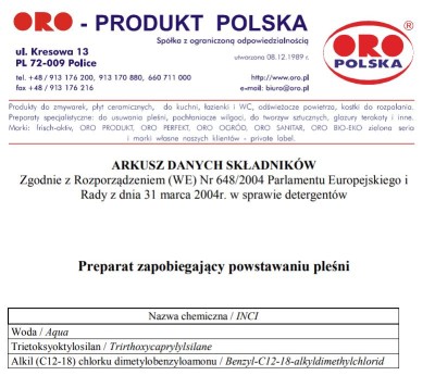 Oro, IP574, preparat zabezpieczający przed pleśnią, spray 500ml