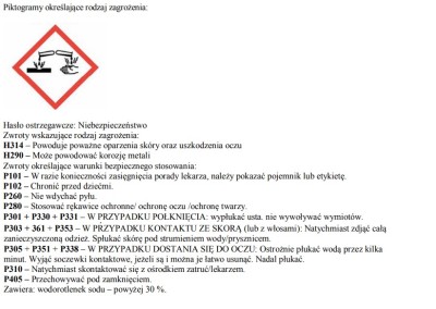 Oro, udrożniacz do odpływów kanalizacyjnych, 600g