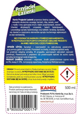 Kamix Przyjaciel Łazienki, aktywna piana czyszcząca, spray 500ml