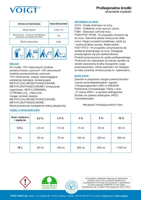 VC 225 Kampur, skoncentrowany środek przeznaczony do mycia wodoodpornych podłoży, marmur,lastriko,podłogi kamienne, 1l