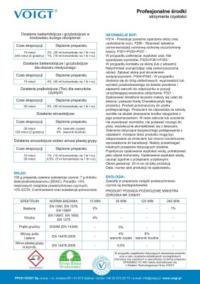 VC 400 Epidemed, skoncentrowany preparat dezynfekcyjno-myjący na bazie czwartorzędowych związków amoniowych, 1l