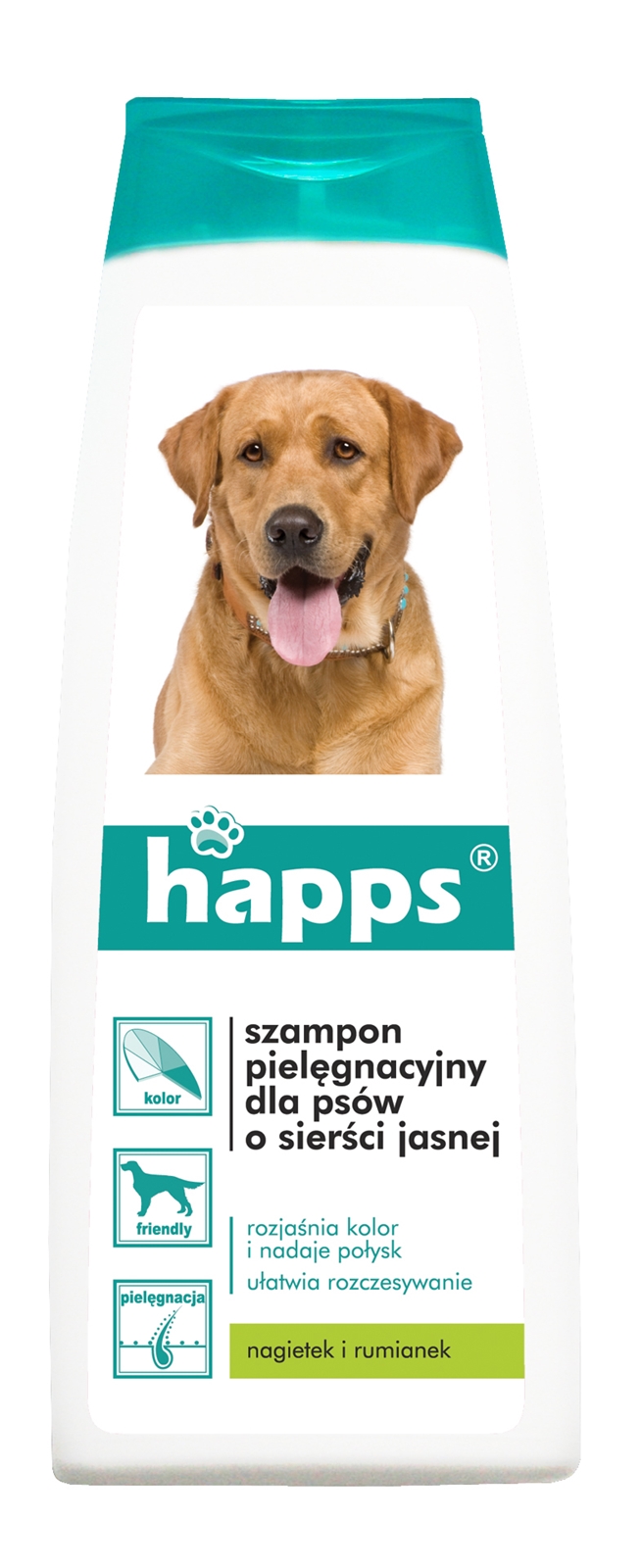 Happs, szampon pielęgnacyjny dla psów sierści jasnej, płyn 200ml