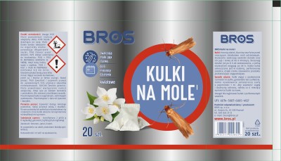 Bros kwiatowe kulki na mole 20 sztuk 