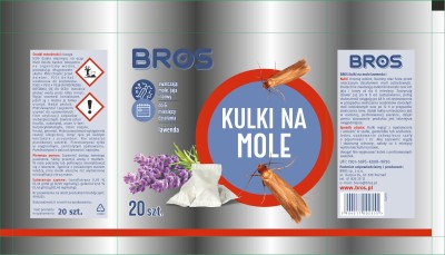 Bros lawendowe kulki na mole 20 sztuk 