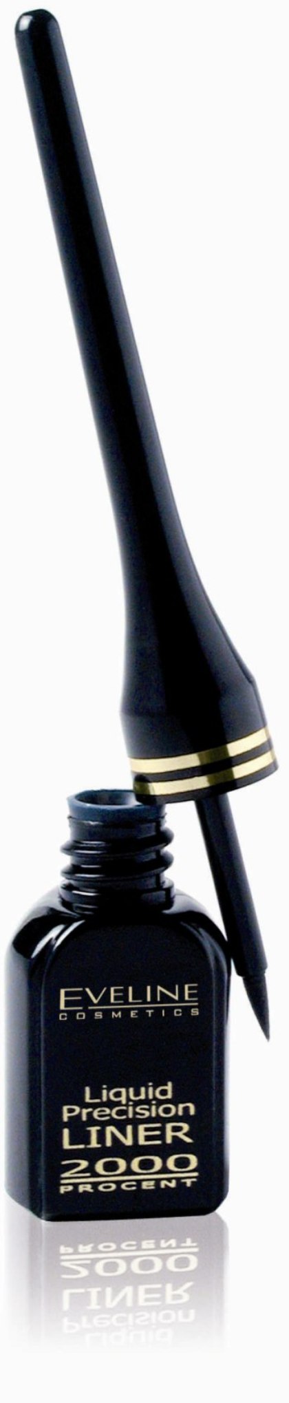 Eveline Liquid Precision 2000 Procent, Eyeliner czarny, 4ml