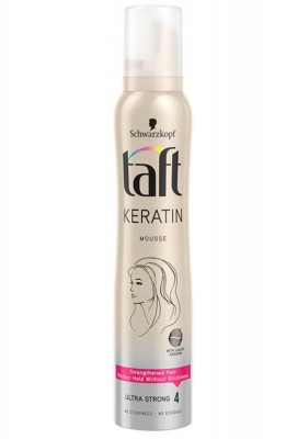 Taft Keratin Ultra Strong, Supermocna pianka do włosów, 200 ml