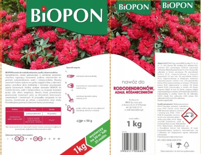 Biopon, nawóz granulowany do rododendronów azalii, 1kg