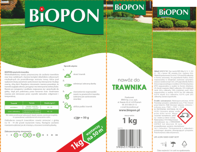 Biopon, nawóz granulowany do trawnika, 1kg