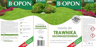 Biopon, nawóz granulowany do trawnika zachwaszczonego, 1kg