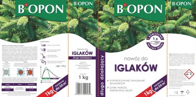 Biopon, długo działający nawóz granulowany do iglaków, 1kg