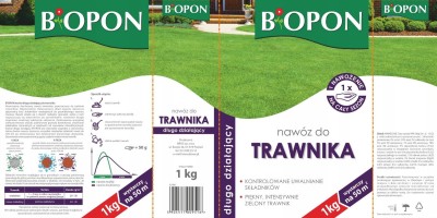 Biopon, długo działający nawóz granulowany do trawnika, 1kg