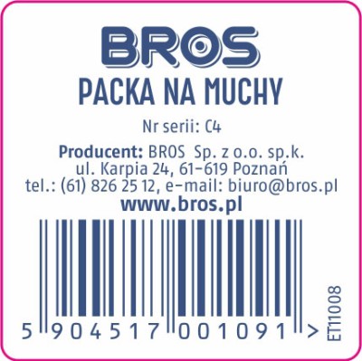 Bros tradycyjna packa na muchy i inne owady 1 sztuka