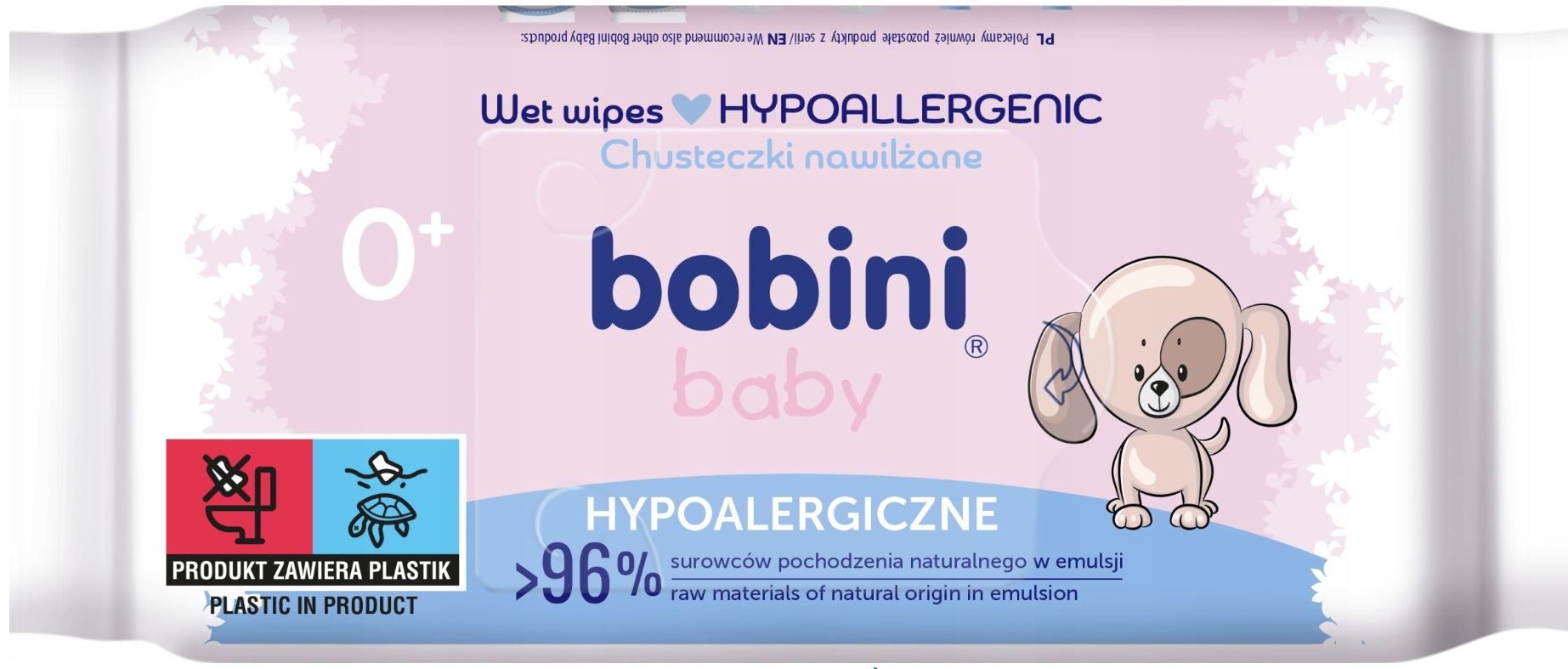Bobini Baby Hypoalergiczne chusteczki nawilżane dla dzieci, 60sztuk