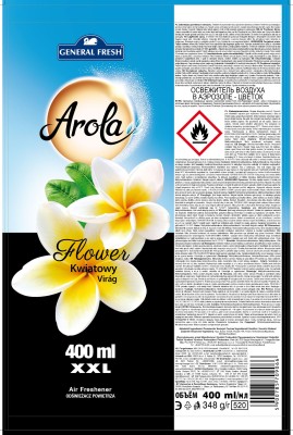 Arola, General Fresh, Kwiaty, odświeżacz powietrza, aerozol, 400ml