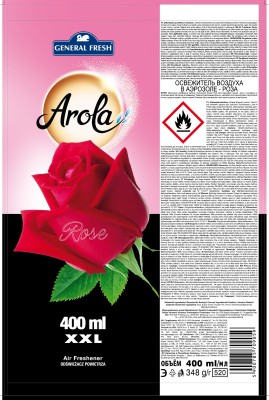 Arola, General Fresh, Róża, odświeżacz powietrza, aerozol, 400ml