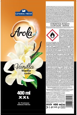 Arola, General Fresh, Vanilia, odświeżacz powietrza, aerozol, 400ml