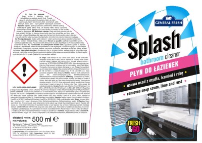 Splash, General Fresh, płyn do czyszczenie łazienek i kabin prysznicowych, spray 500ml