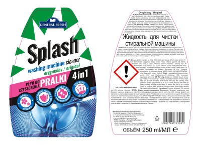 Splash General Fresh, płyn do czyszczenia pralki, 250ml