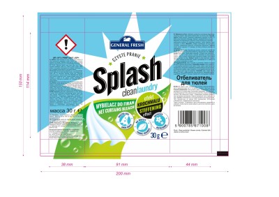 Splash, General Fresh, wybielacz do firan, 30g