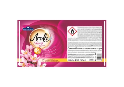 Arola, General Fresh, Freshmatic, Kwiat Wiśni, samouwalniający odświeżacz powietrza, zapas, 250ml