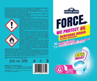 General Fresh, Force, olejek ochronny do toalety, 200ml