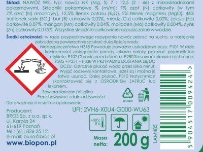 Biopon, nawóz granulowany do hortensji niebieskiej, 200g