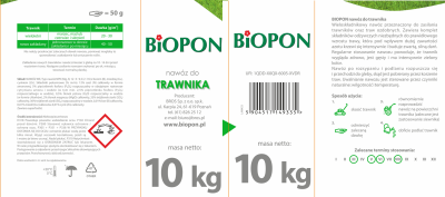 Biopon, nawóz granulowanyowany do trawnika, 10kg