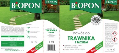 Biopon, nawóz granulowany do trawnika z mchem, 5kg