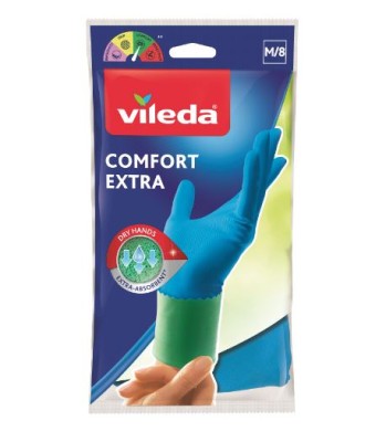 Vileda, Comfort & Care, Uniwersalne rękawice domowe nasączone kremem,  rozmiar M