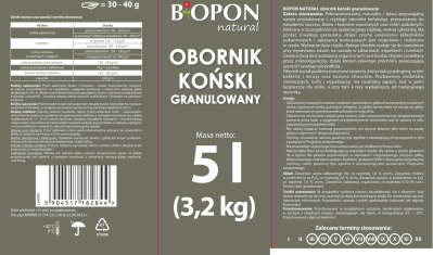 Biopon Natural, Koński obornik granulowany,  5l