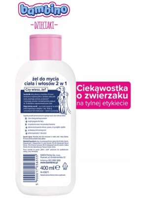 Bambino, Kowboje, żel do mycia ciała i włosów dla dzieci, 400ml