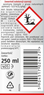 Bros, Parcan AE zwalczający mszyce środek owadobójczy 250ml