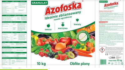 Azofoska, uniwersalny nawóz do warzyw, owoców, kwiatów, trawników, granulat 10kg