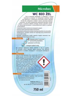 Bros Microbec 1kg preparat do szamb cytryna + WC bio żel 500ml