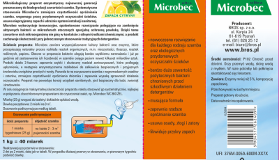 Bros Microbec 1kg preparat do szamb cytryna + WC bio żel 500ml