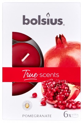 Bolsius True Scents, Granat, podgrzewacz 6szt, 4 godziny