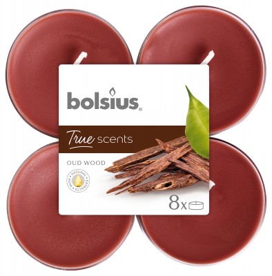 Bolsius True Scents, Drzewo Agarowe, podgrzewacz maxi 8szt, 8 godzin