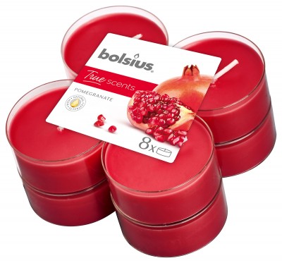 Bolsius True Scents, Granat, podgrzewacz maxi 8szt, 8 godzin