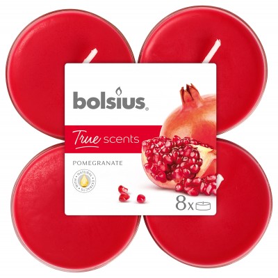 Bolsius True Scents, Granat, podgrzewacz maxi 8szt, 8 godzin