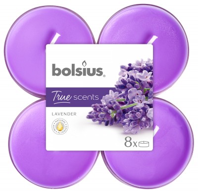 Bolsius True Scents, Lawenda, podgrzewacz maxi 8szt, 8 godzin