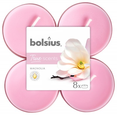 Bolsius True Scents, Magnolia, podgrzewacz maxi 8szt, 8 godzin