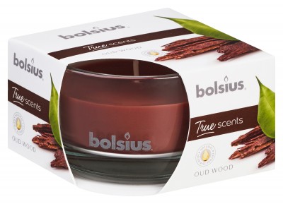 Bolsius True Scents, Drzewo Agarowe, świeca w szkle 50/80mm