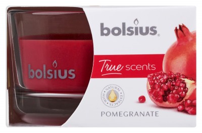 Bolsius True Scents, Granat, świeca w szkle 50/80mm