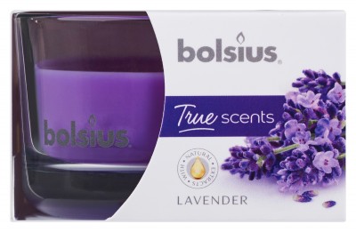 Bolsius True Scents, Lawenda, świeca w szkle 50/80mm