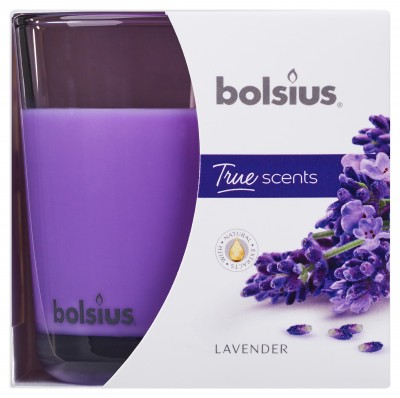 Bolsius True Scents, Lawenda, świeca w szkle 95/95mm